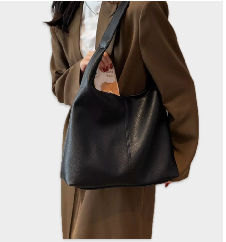 THE PU LEATHER SHOULDER BAG